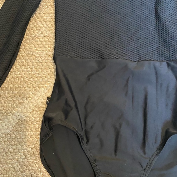 Black Classic Bodysuit with Scoop Neck - Picture 2 of 3